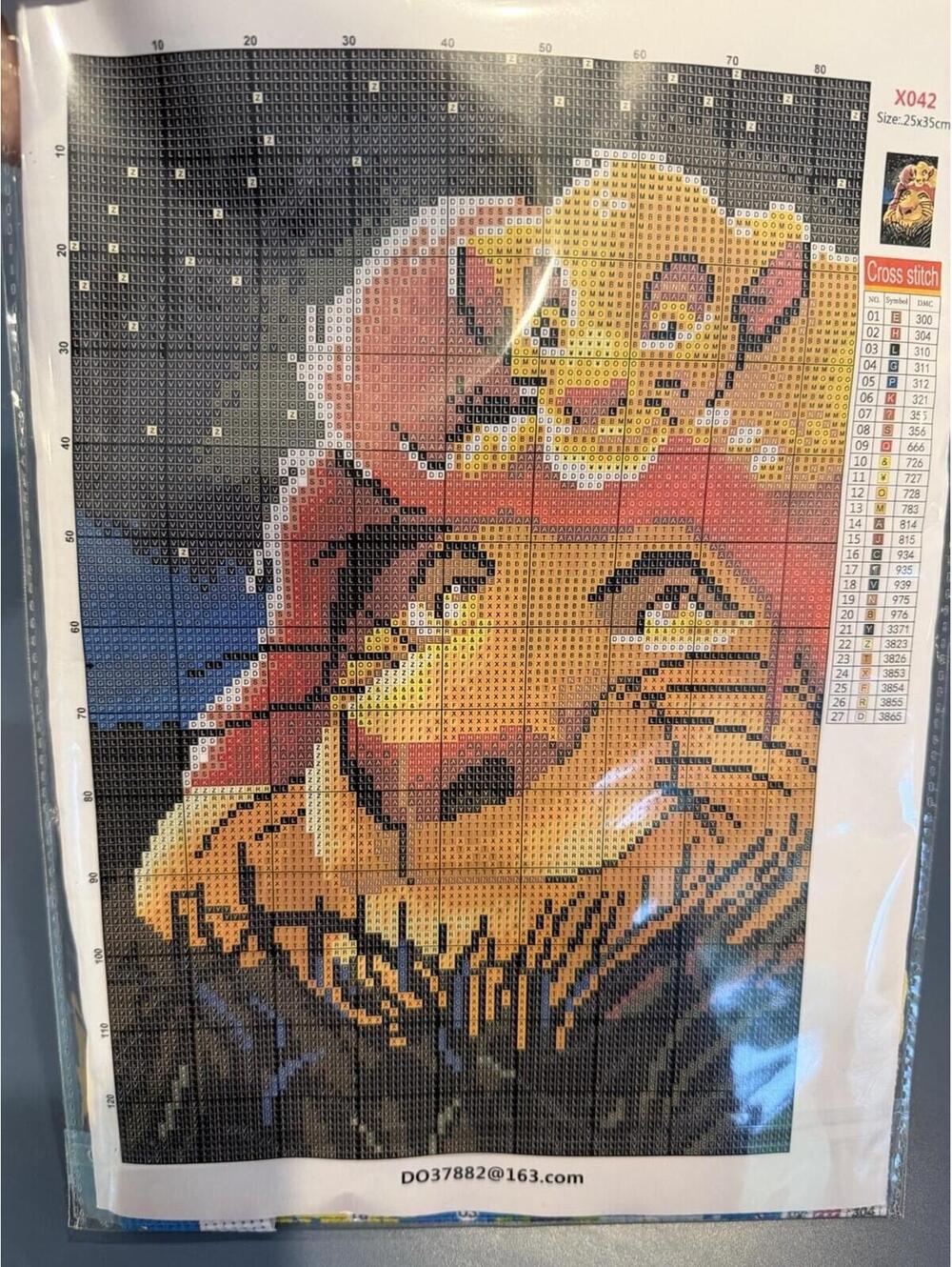 Cross Stitch Kit Printed Lion King Characters New Sealed